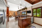 Enjoy gorgeous ocean views from the kitchen, as well a flat screen TV